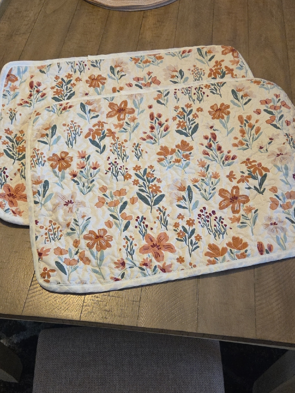 Set Of Two Floral Pillow Shams - Standard Size